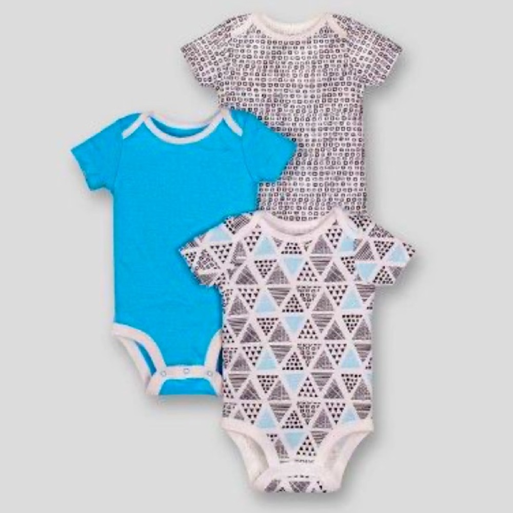 Lamaze Baby Boys’ Organic 3pk Bodysuits